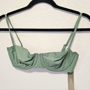 J. Crew Soft Sage Green Underwire Swim Top Women's Size  32C New with tags